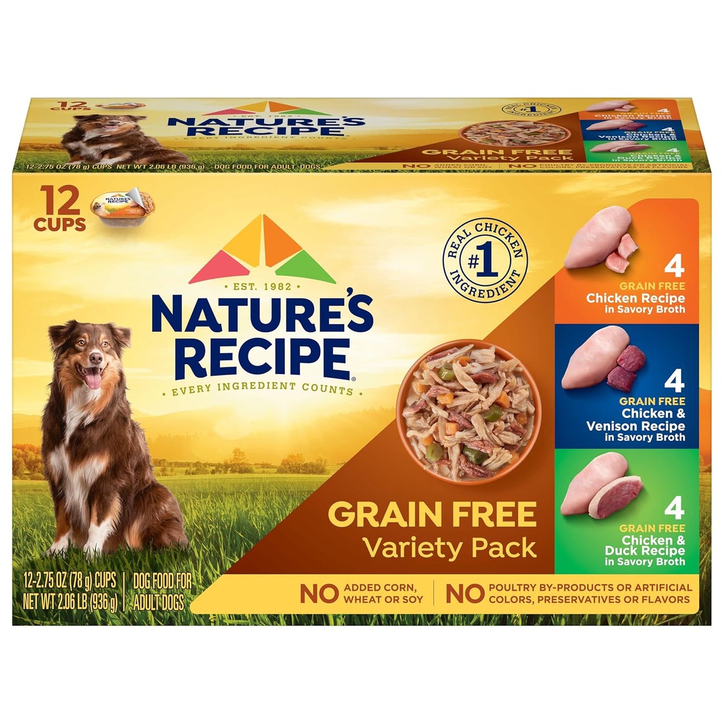 Nature's-Recipe-Grain-Free-Wet-Dog-Food,-Variety-Pack,-2.75-Ounce-Cup-(Pack-1442