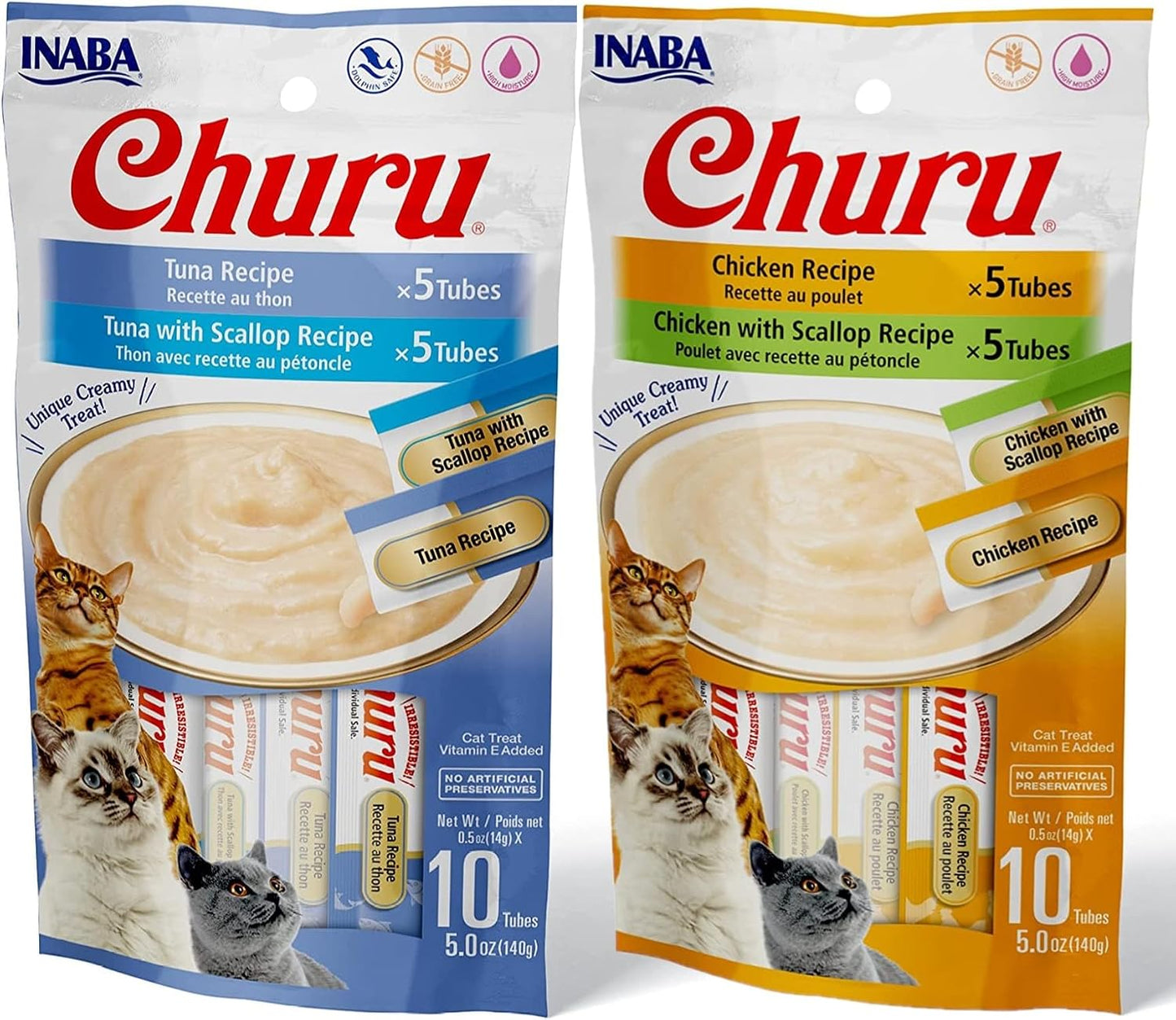 INABA-Churu-Tuna,-Chicken-and-Scallop-Lickable-Creamy-Purée-Cat-Treats-Variety-Pack-of-51