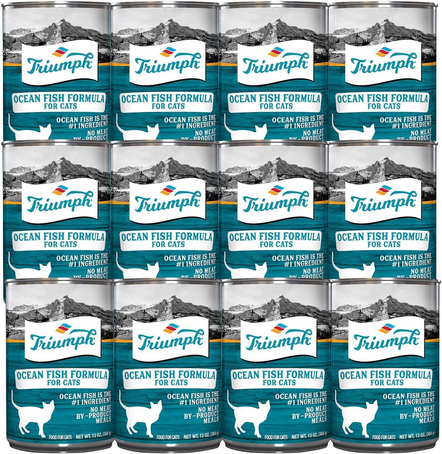Triumph-Adult-Canned-Cat-Food,-13-oz.,-Ocean-Fish-Formula,-Case-of-12-11