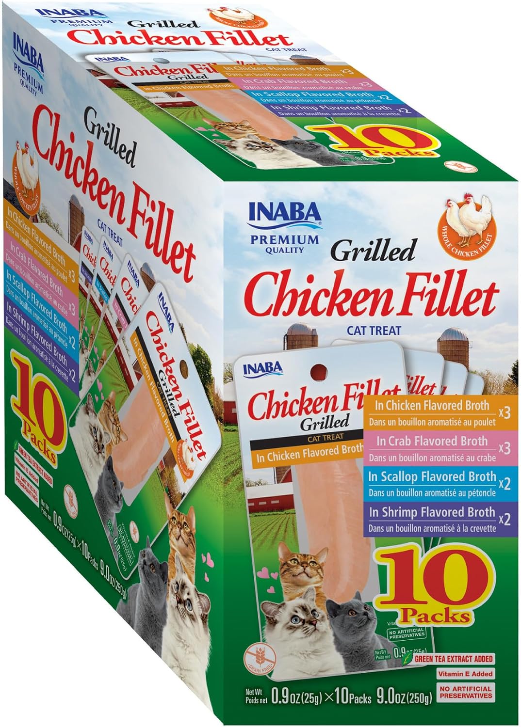 INABA-Premium-Grilled-Chicken-Fillet-Cat-Treats-with-Vitamin-E-and-Green-Tea-Extract,-533