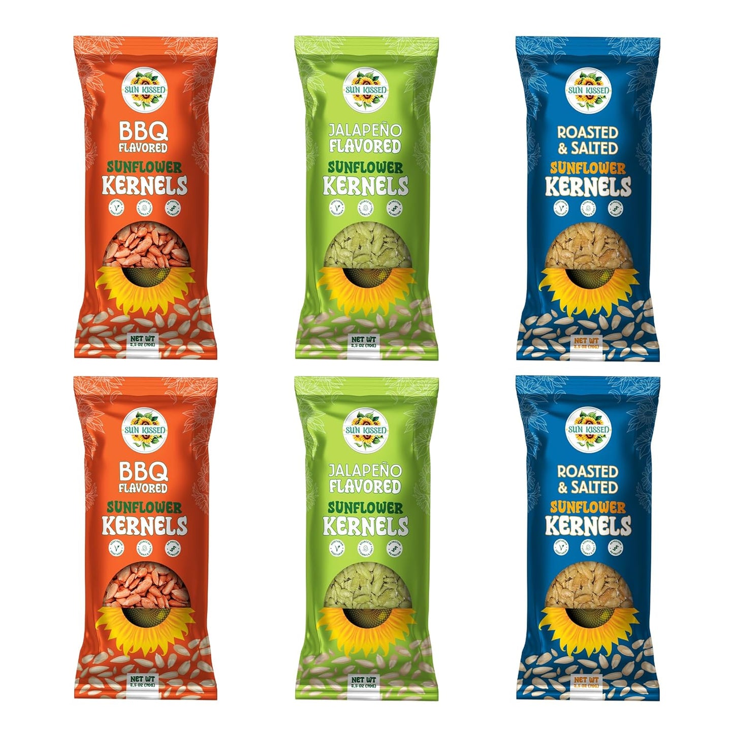 Sun-Kissed-Sunflower-Kernels-Variety-6-Pack---Includes-2-Bags-Each:-Roasted-&-Jalapeño,-|-734