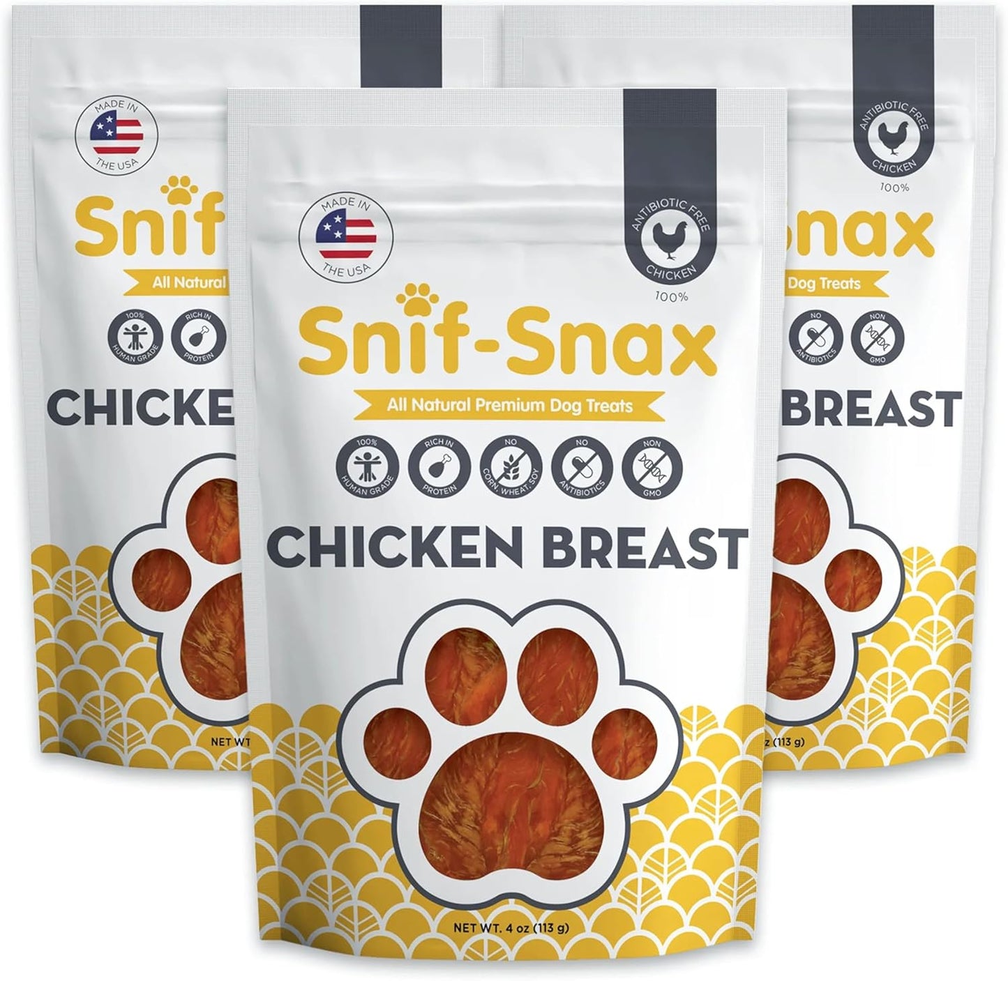 Snif-Snax-Smoked-Chicken-Breast-Dog-Treats-(4oz,-3-Pack)-–-All-Natural-Grade-645