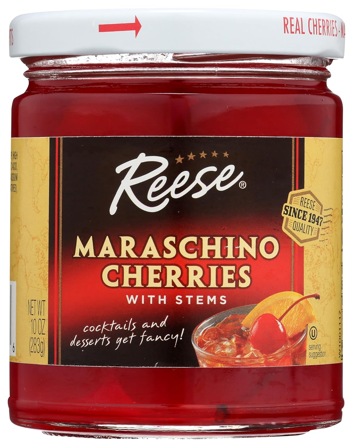 Reese-Red-Maraschino-Cherries-w/Stems-|-Great-on-Desserts-|-10OZ-(1-Pack)-110