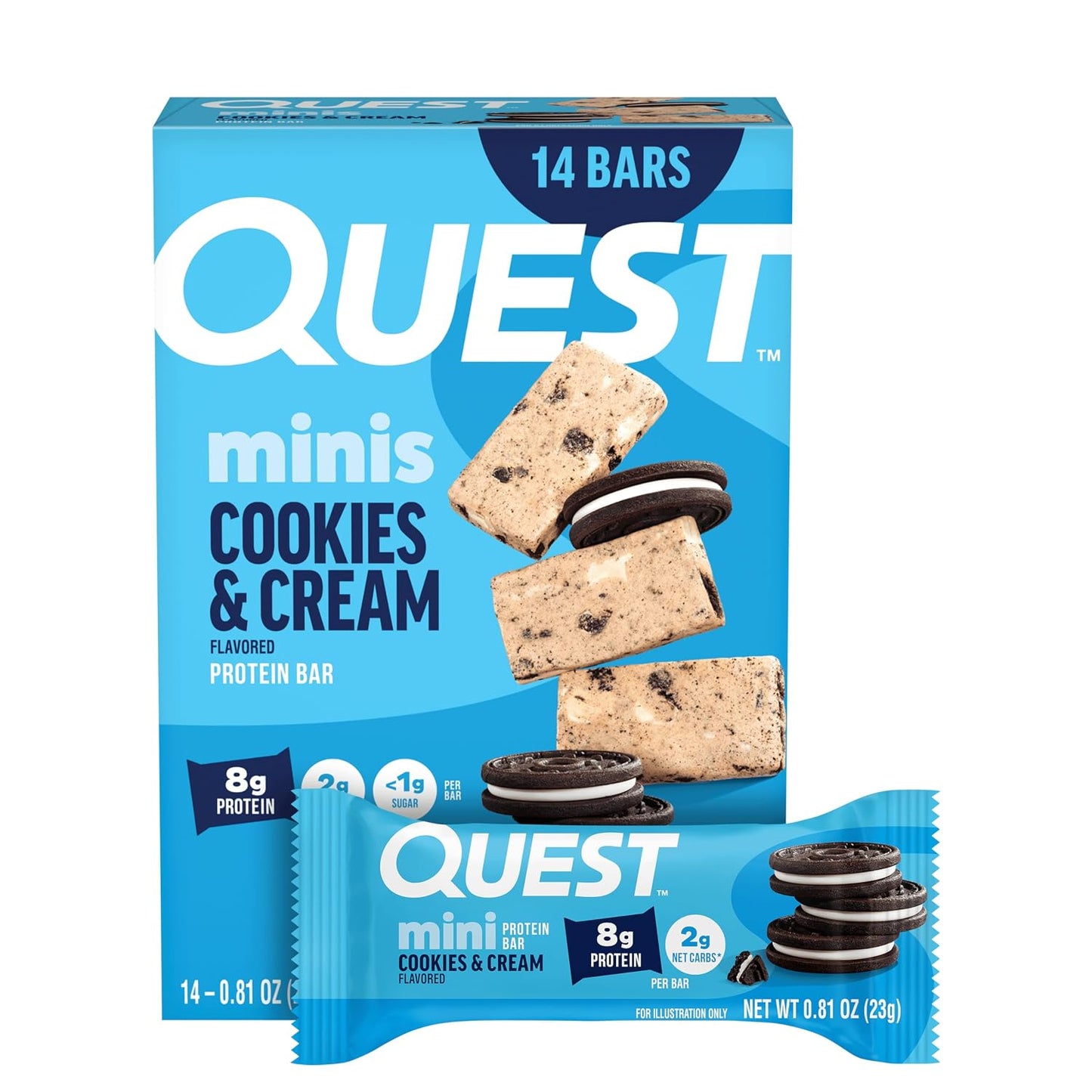 Quest-Nutrition-Mini-Cookies-&-Cream-Protein-Bars,-8g-Protein,-14--Count-|-8g-Less-1869