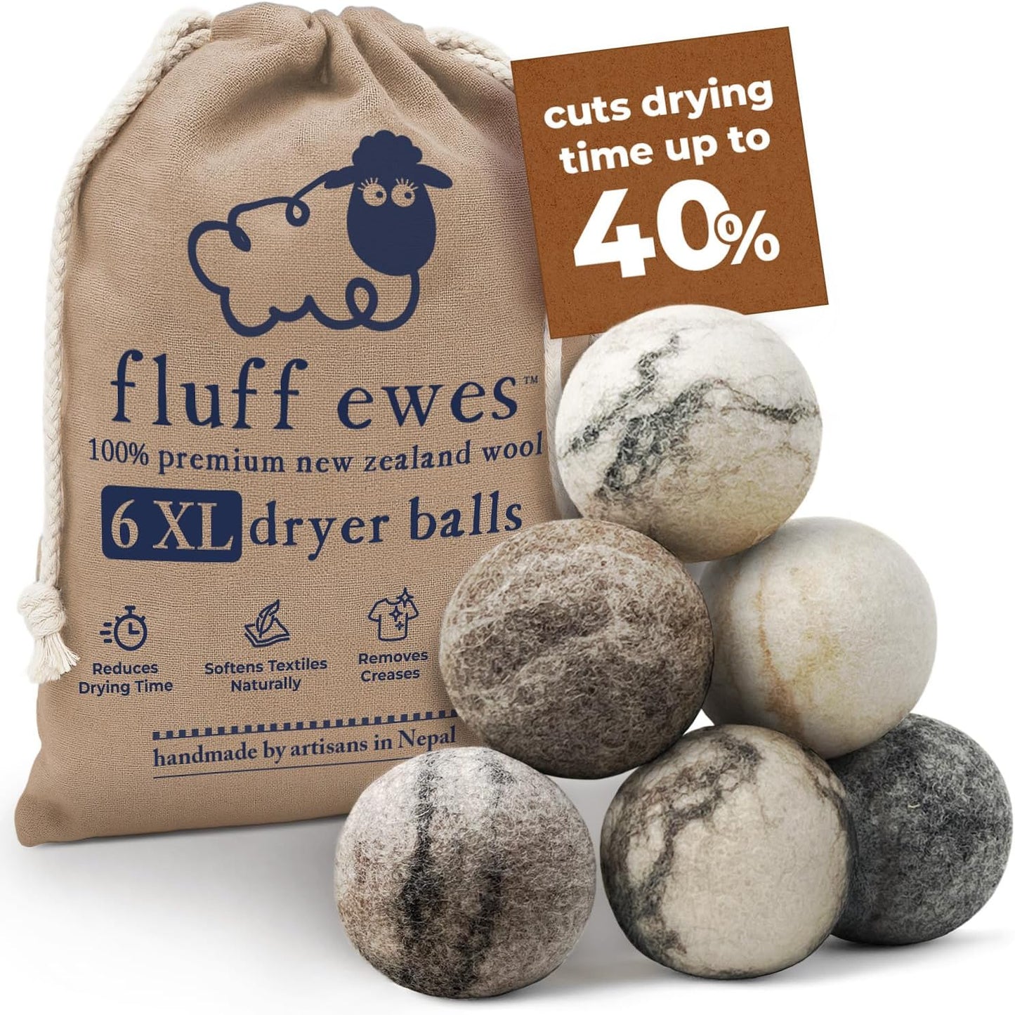 Fluff-Ewes-Wool-Dryer-Balls-6-Pack-Premium-New-Zealand-Wool-Laundry-19