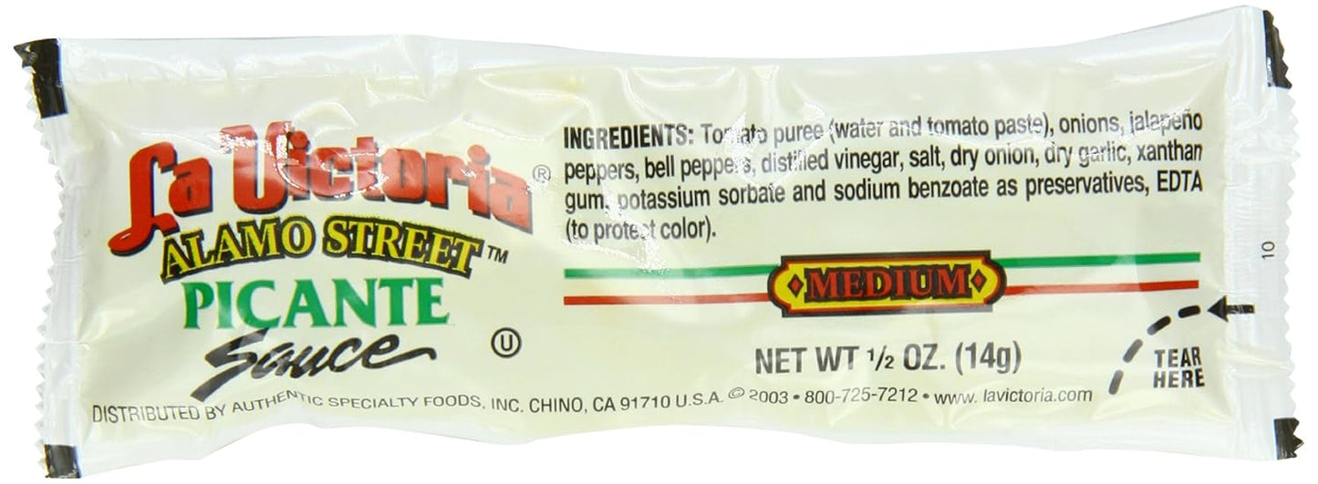 La-Victoria-Medium-Picante-Sauce,-0.5-Ounce-Single-Serve-Packages-(Pack-of-200)-672