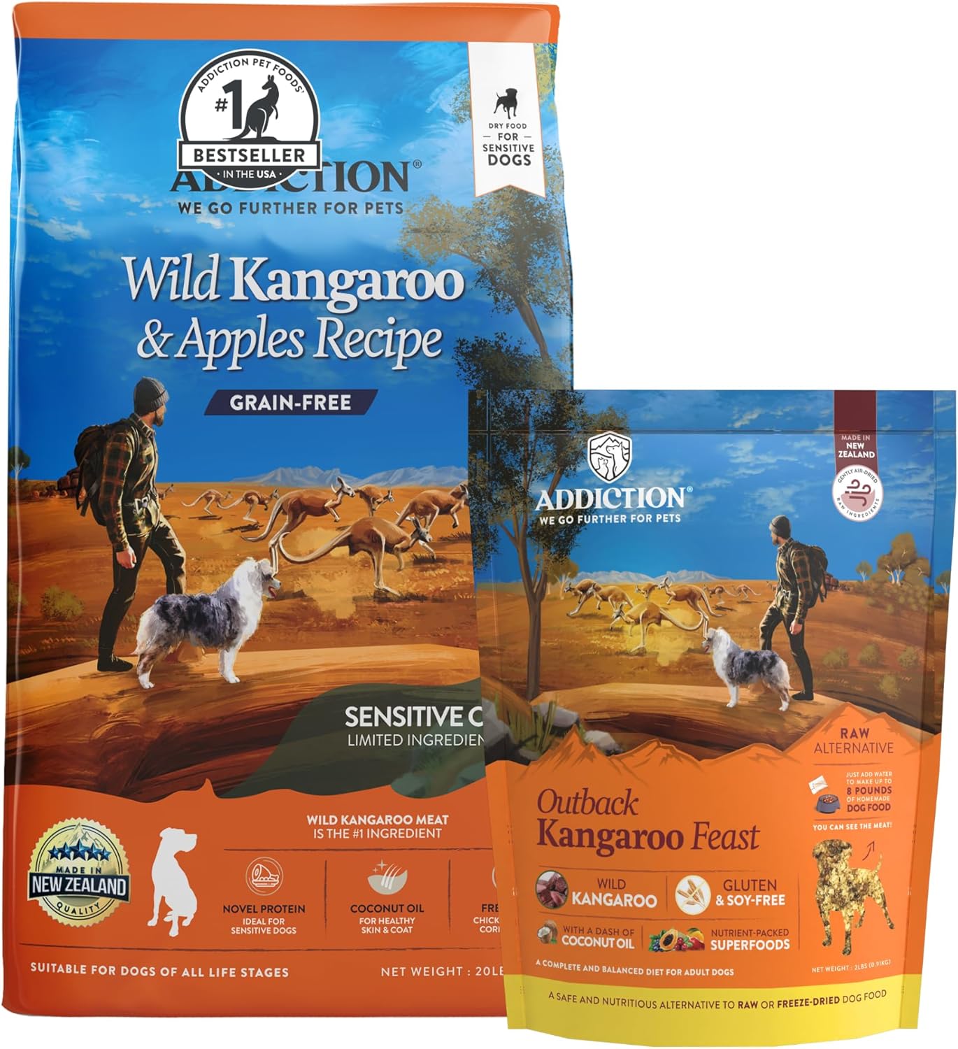 Addiction-Outback-Kangaroo-Feast-2-lb-&-Wild-Kangaroo-&-Apples-Dry-Dog-93