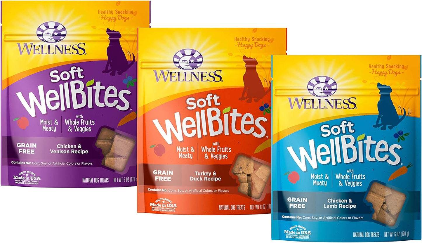 Wellness-Soft-WellBites-Variety-Pack,-6-Ounces-Each,-Chicken-&-Venison,-&-1002