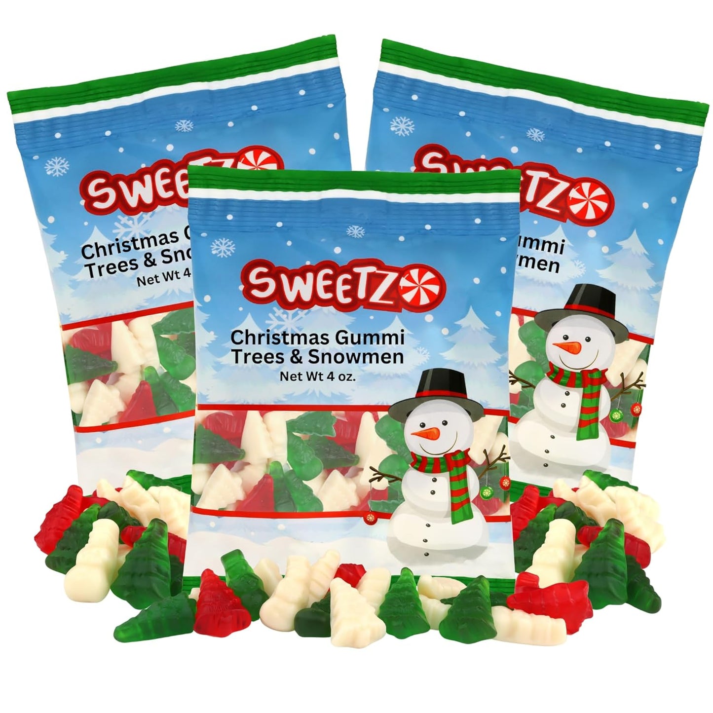 Gummi-Christmas-Trees-and-Snowmen,-Individual-Bags-of-820