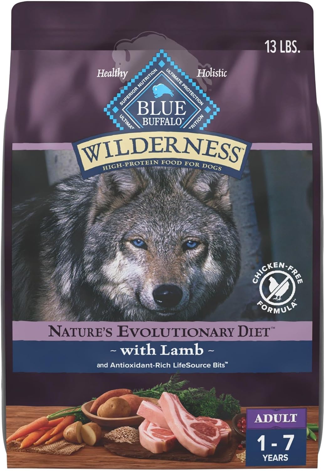 Blue-Buffalo-Wilderness-38-g-Protein,-Meat-Rich-Natural-Adult-Dry-Dog-Food,-477