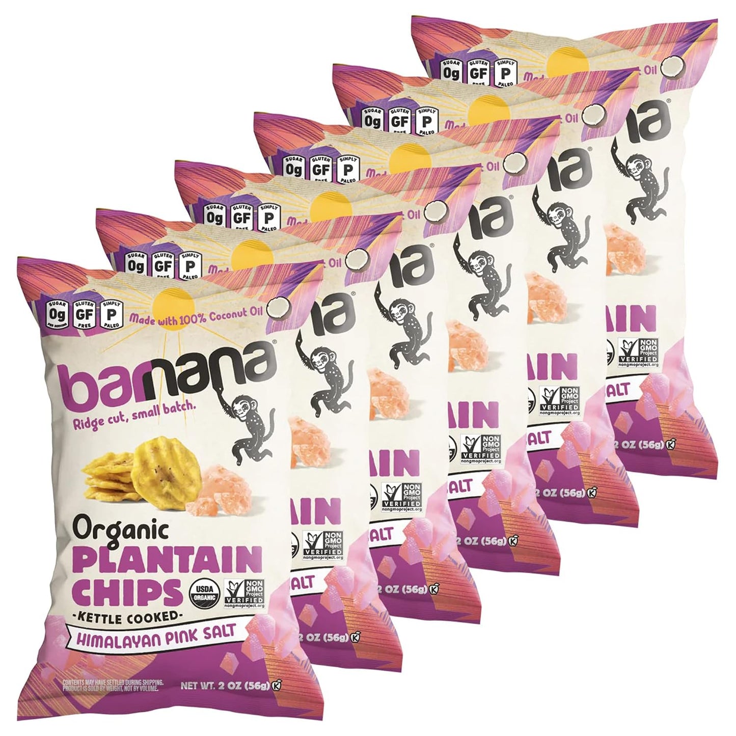 Barnana---Organic-Plantain-Chips,-Himalayan-Pink-Salt,-Healthy-Snack-Made--With-1-Coconut-Non-GMO,-1201