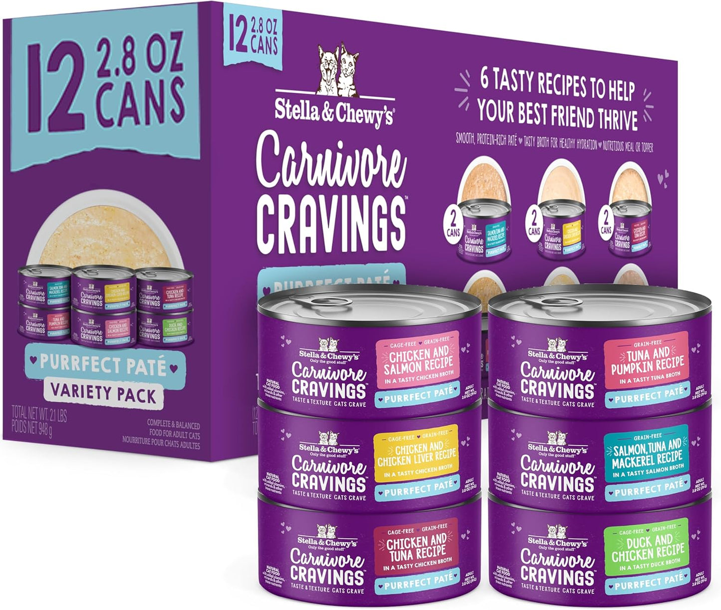Stella-&-Chewy's-Carnivore-Cravings-Purrfect-Paté---Premium-Grain-Free-Wet-Cat-Food-1246