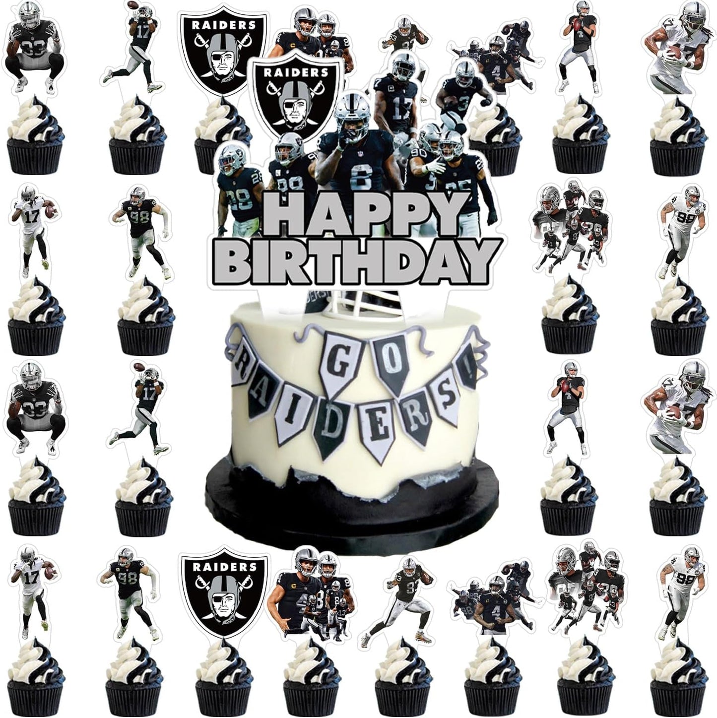 37pcs-Las-Vegas-Raiders-Cake-Topper-and-Cupcake-1148