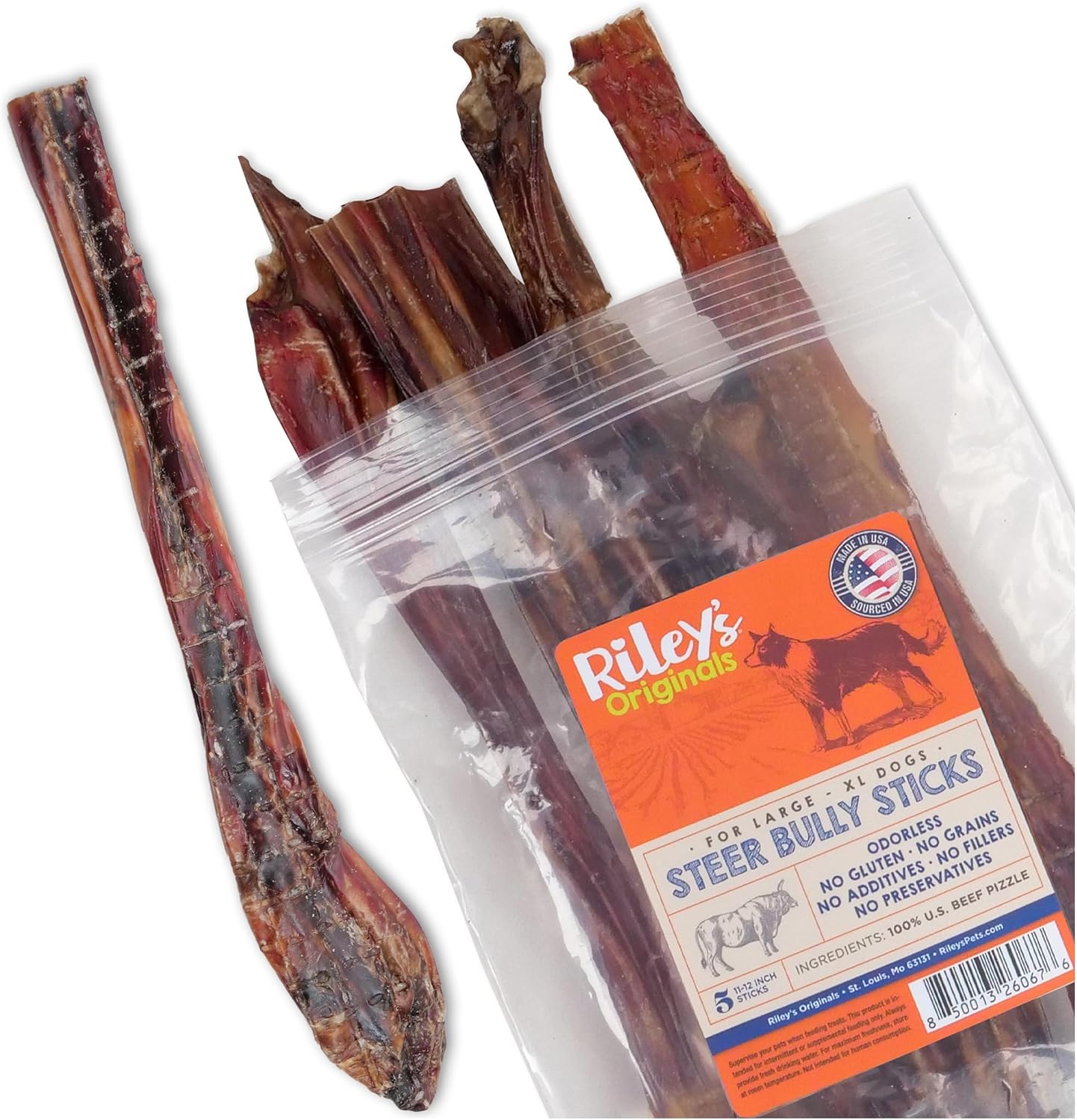 Riley's-Steer-Bully-Sticks-for-Large-to-XL-Dog-Breeds---Free,-2174