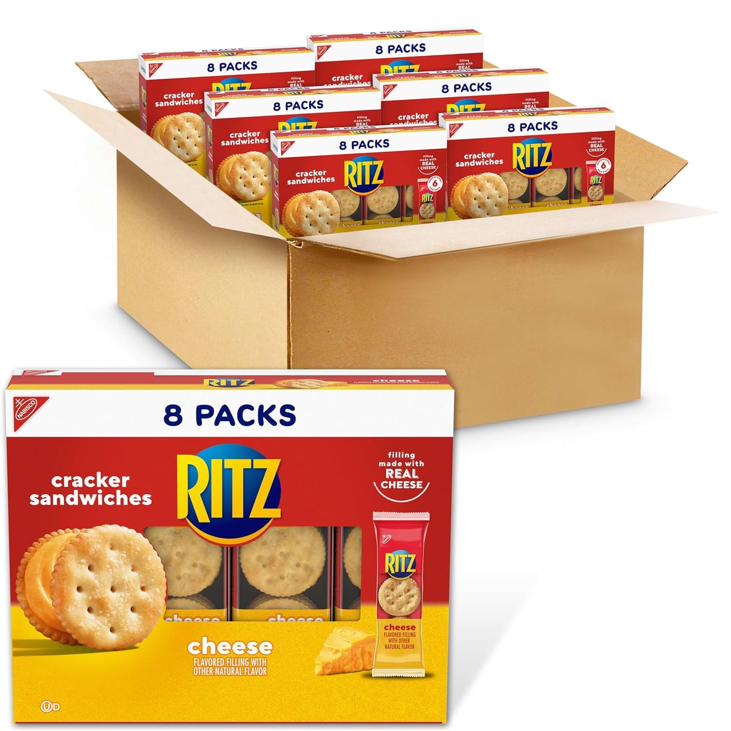 RITZ-Cheese-Sandwich-Crackers,-Lunch-Snacks,-48-Snack-Packs-|-6--Crackers-Per-Pack,-Wrapped-1634