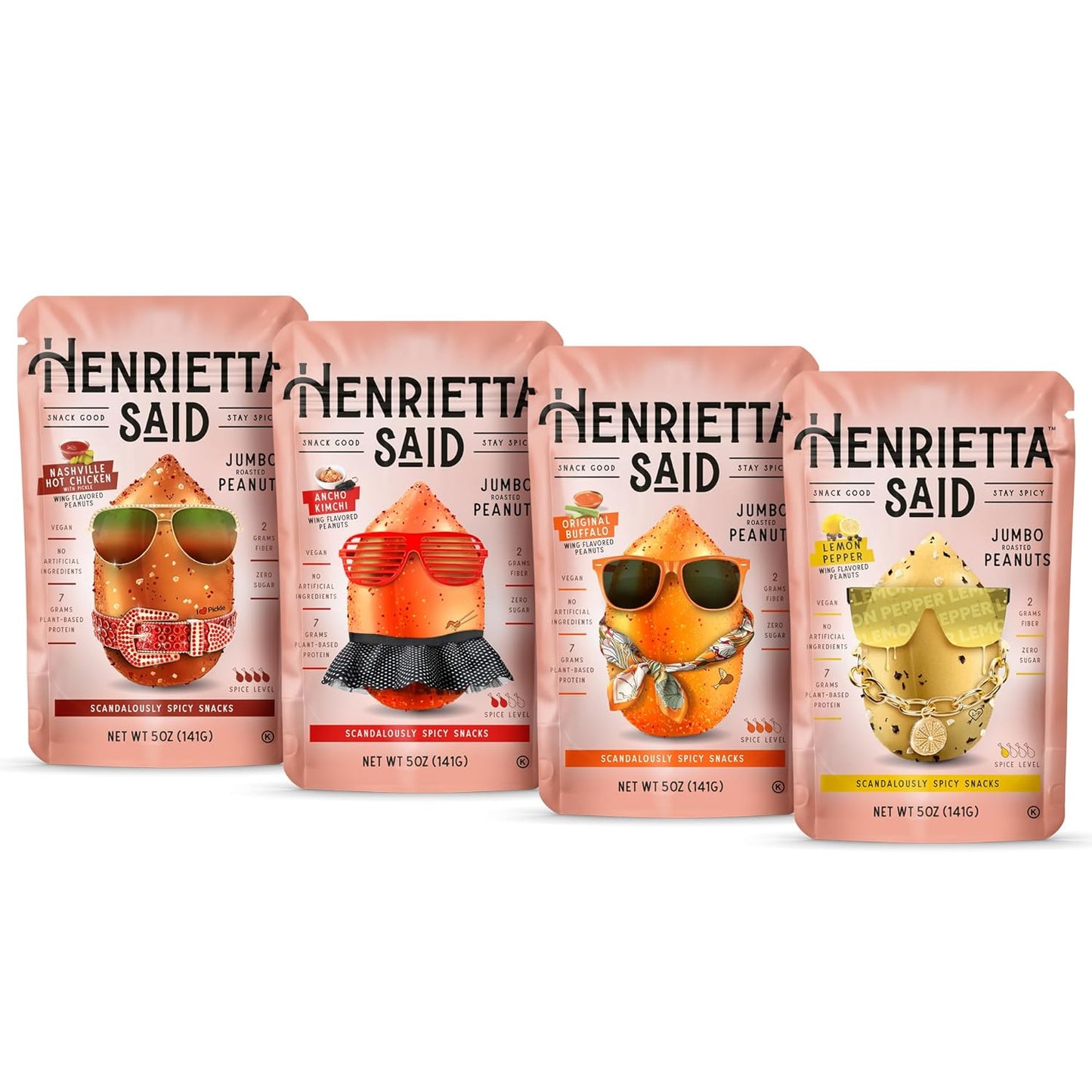 Henrietta-Said-Wing-Flavored-Peanuts---Variety-Pack---Truly-Good-Foods-Shelled-Nuts-Bold-695