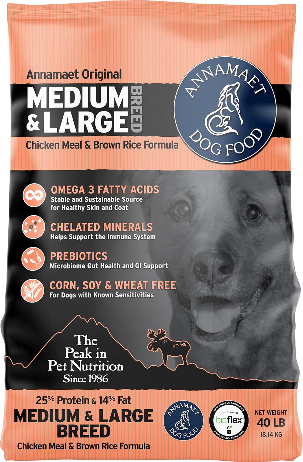 Annamaet-Original-Encore-Formula-Dry-Dog-Food,-0.25-Protein-(Chicken-&-Brown-Rice),-1160