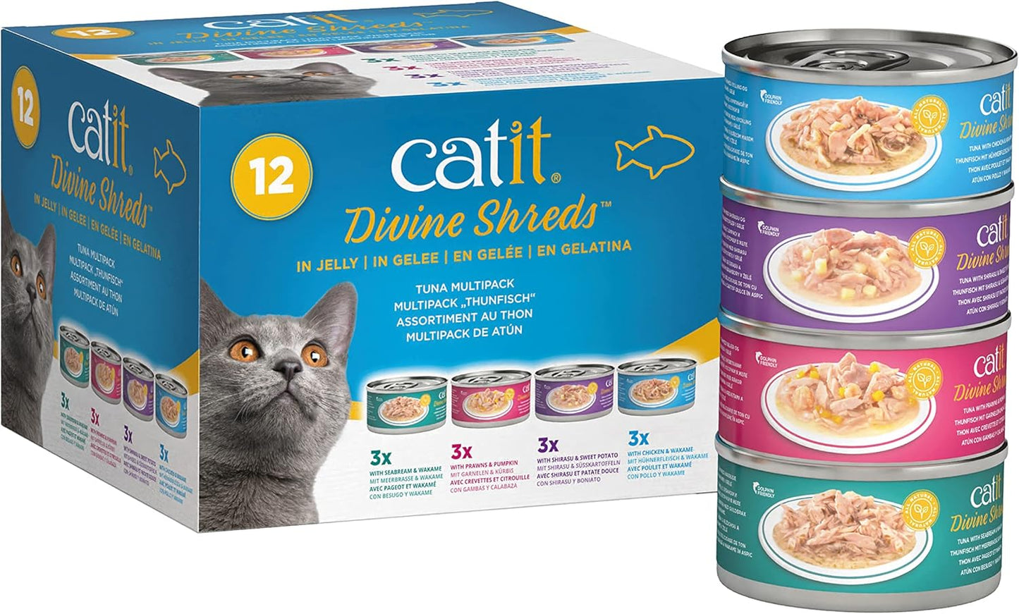 Catit-Divine-Shreds-in-Jelly,-Premium-Wet-Cat-Food,-Tuna-Multipack------978