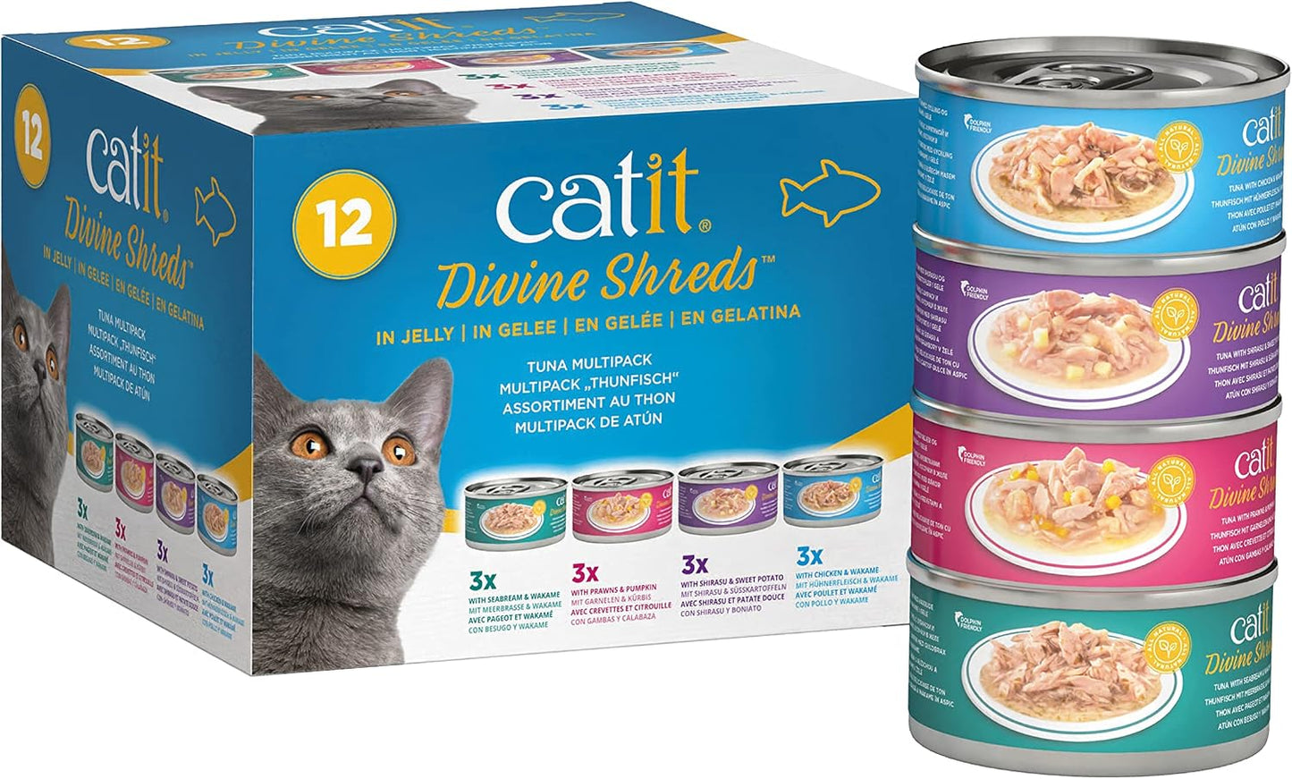 Catit-Divine-Shreds-in-Jelly,-Premium-Wet-Cat-Food,-Tuna-Multipack---862