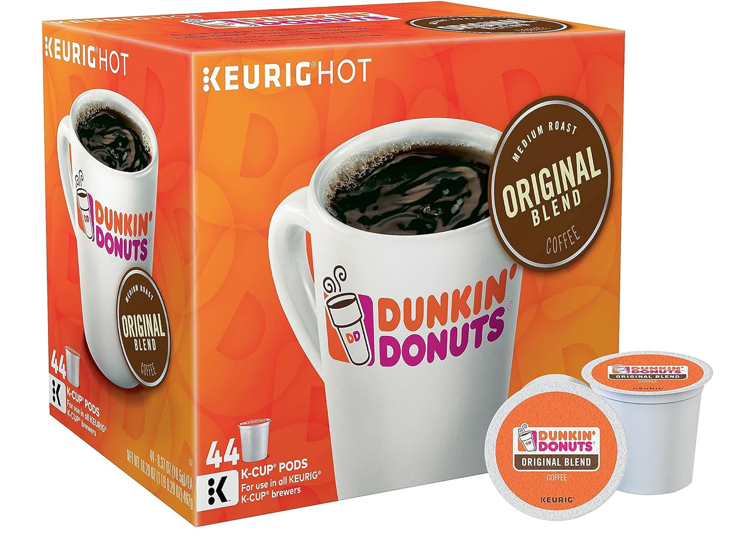 Dunkin'-Donuts-2091512-Original-Blend-Coffee-K-Cup-Pods-Medium-Roast-44/Box--6933---3102