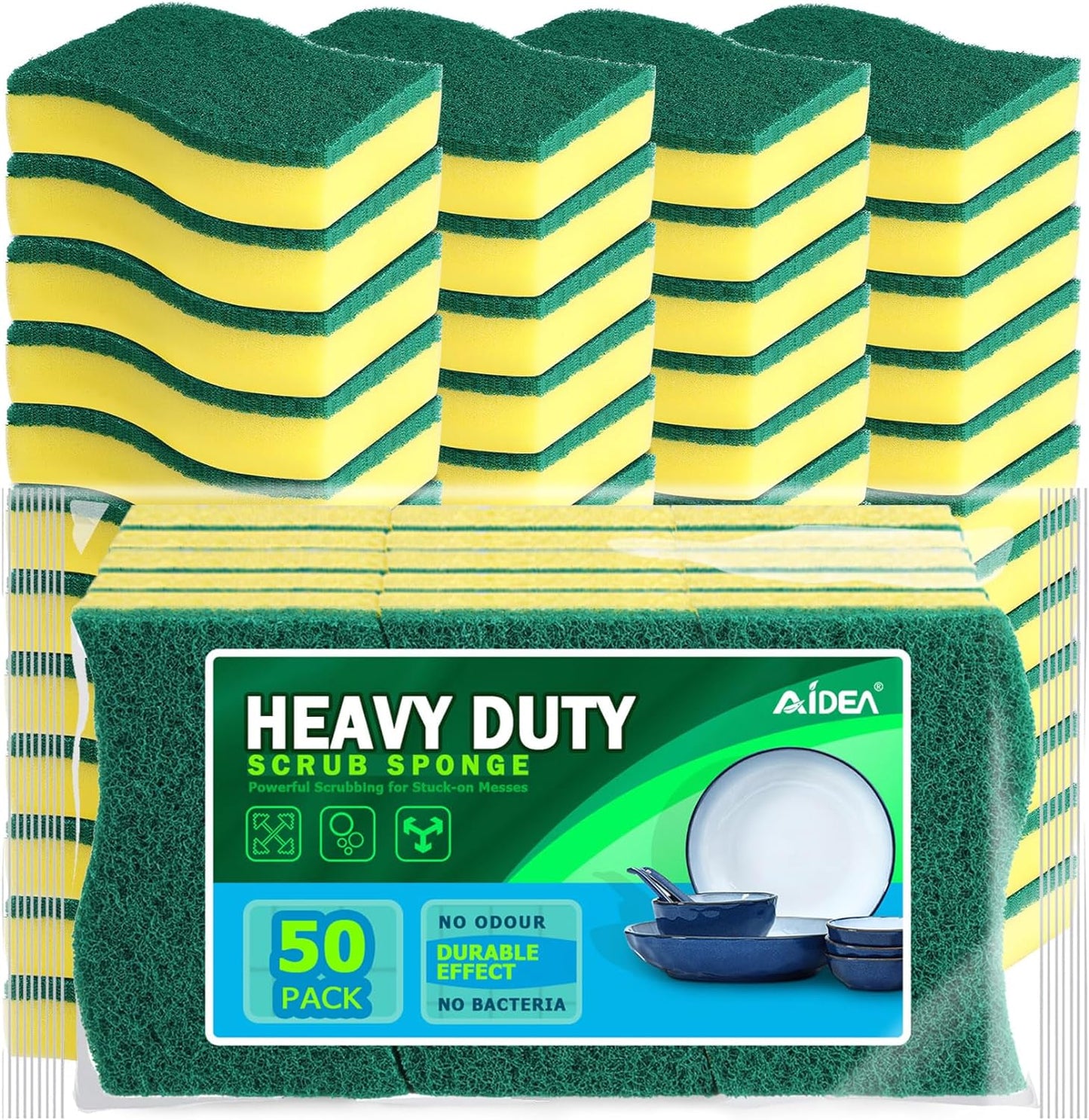 AIDEA-Heavy-Duty-Scrub-Sponge-50-Count,-Cleaning-Sponge,-Kitchen-Dish-5422