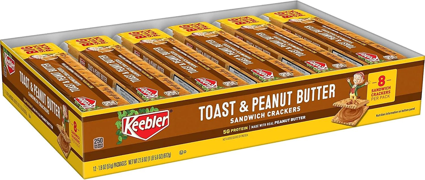 Keebler-Toast-&-Peanut-Butter-Sandwich-Crackers-Snack-Pack,-1.8-Oz--(12-Pack)----633