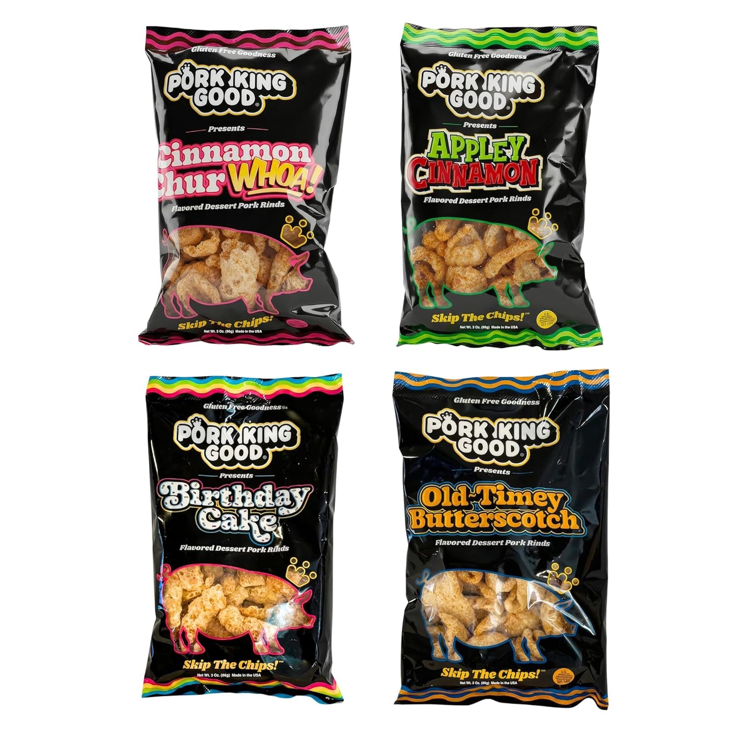 Pork-King-Good-Sweet-&-Salty-Dessert-Pork-Rinds,-3-oz,--4-Bag-Variety-Gluten-527