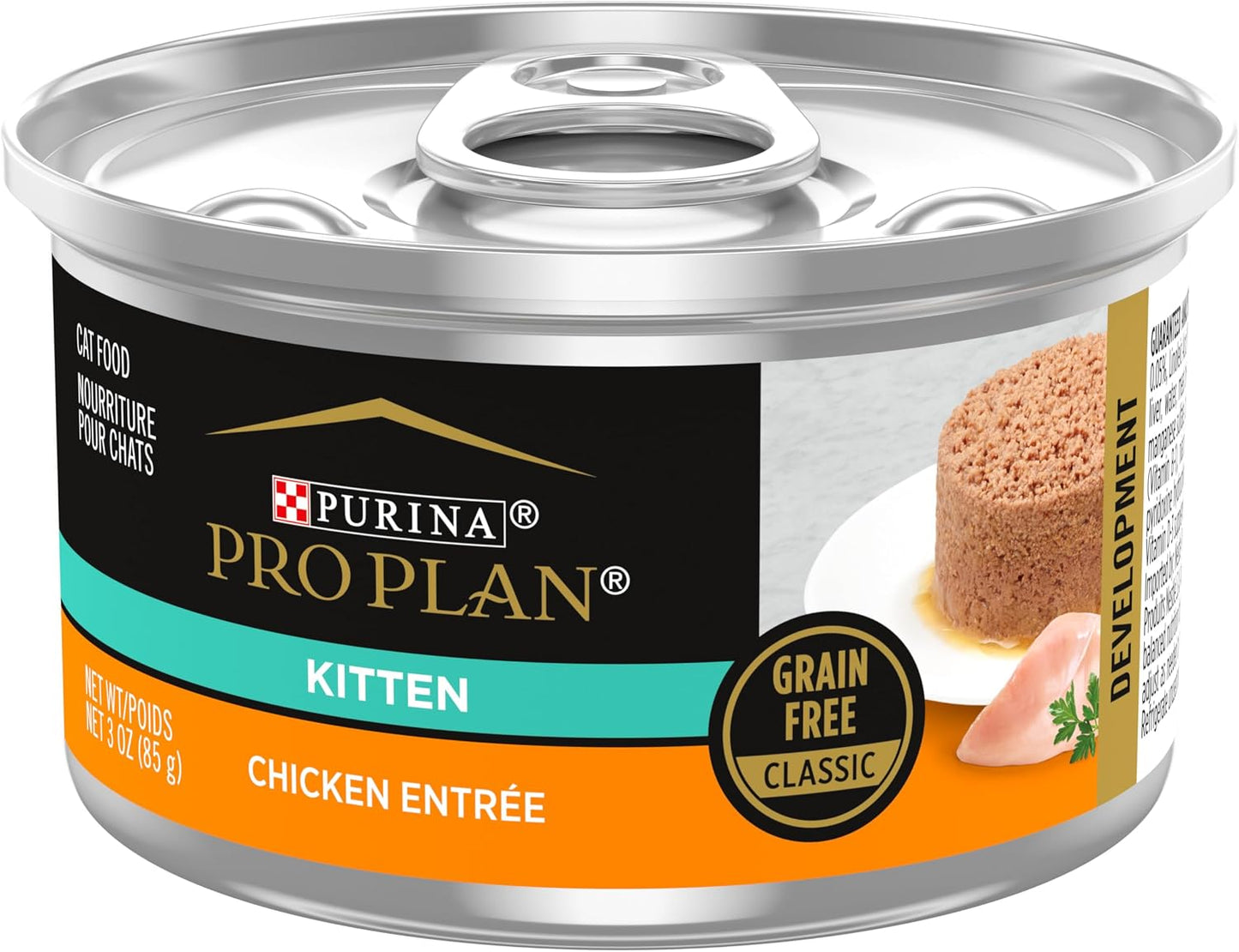 Purina-Pro-Plan-Grain-Free-Pate-Wet-Kitten-Food,-Chicken-Entree---(Pack-1354