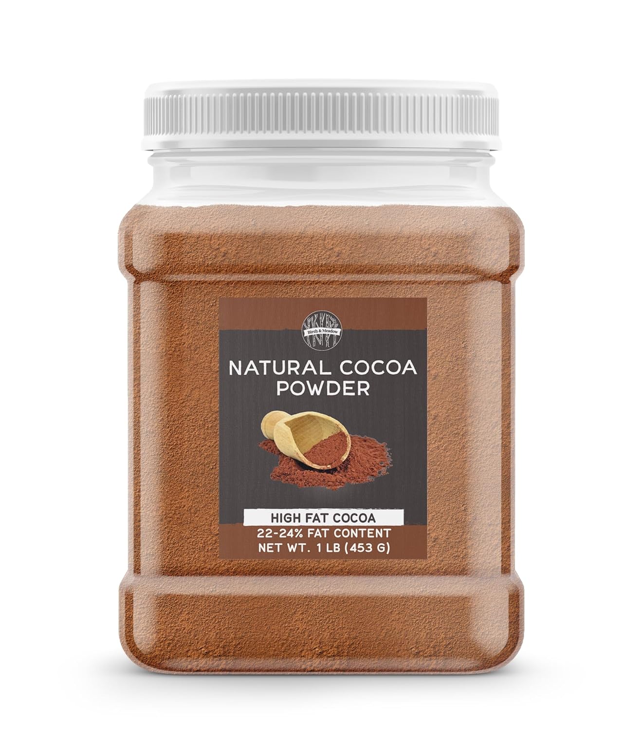 Birch-&-Meadow-Natural-High-Fat-Cocoa-Powder,-Non-Alkalized,-22/24%-Cocoa-Butter,-(16---212