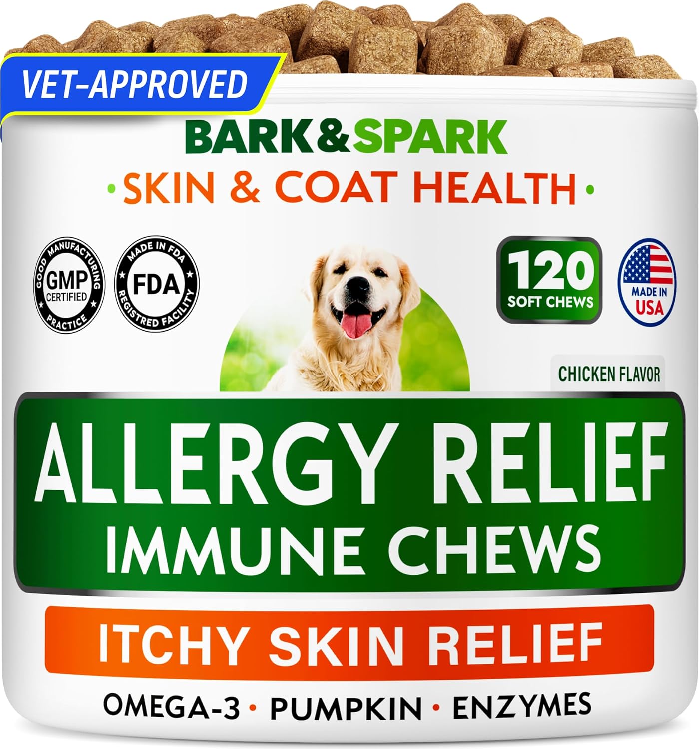 BARK&SPARK-Dog-Allergy-Relief-Chews---Anti-Itch-Skin-&-Coat-Supplement-Omega-451