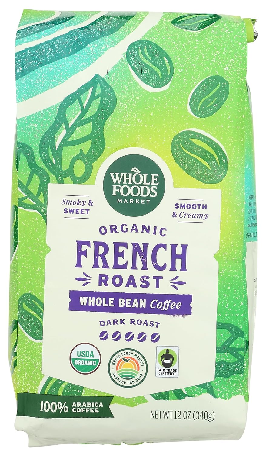 Whole-Foods-Market,-Organic-Whole-Bean-Coffee,-Dark-French-Roast,-Smoky-&-Sweet,-2540