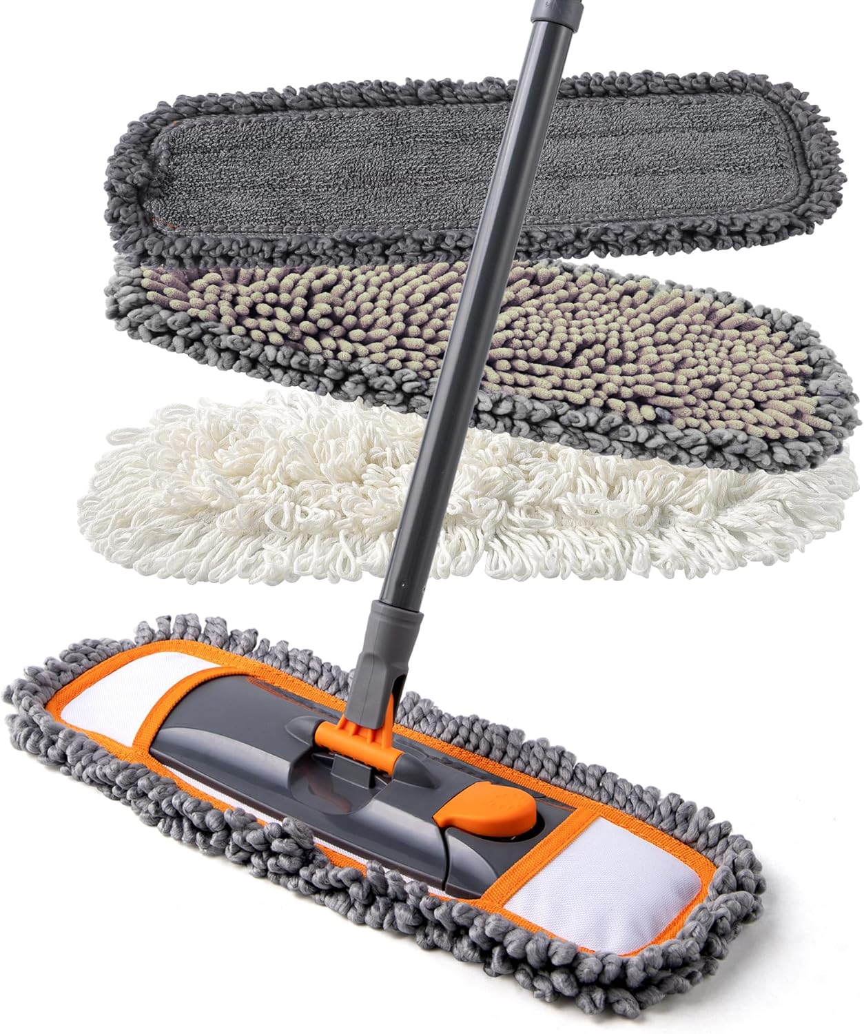CLEANHOME-Mops-for-Floor-Cleaning-with-3-Different-Washable-Pads-and-Extendable-55”-Long-Handle,-1647
