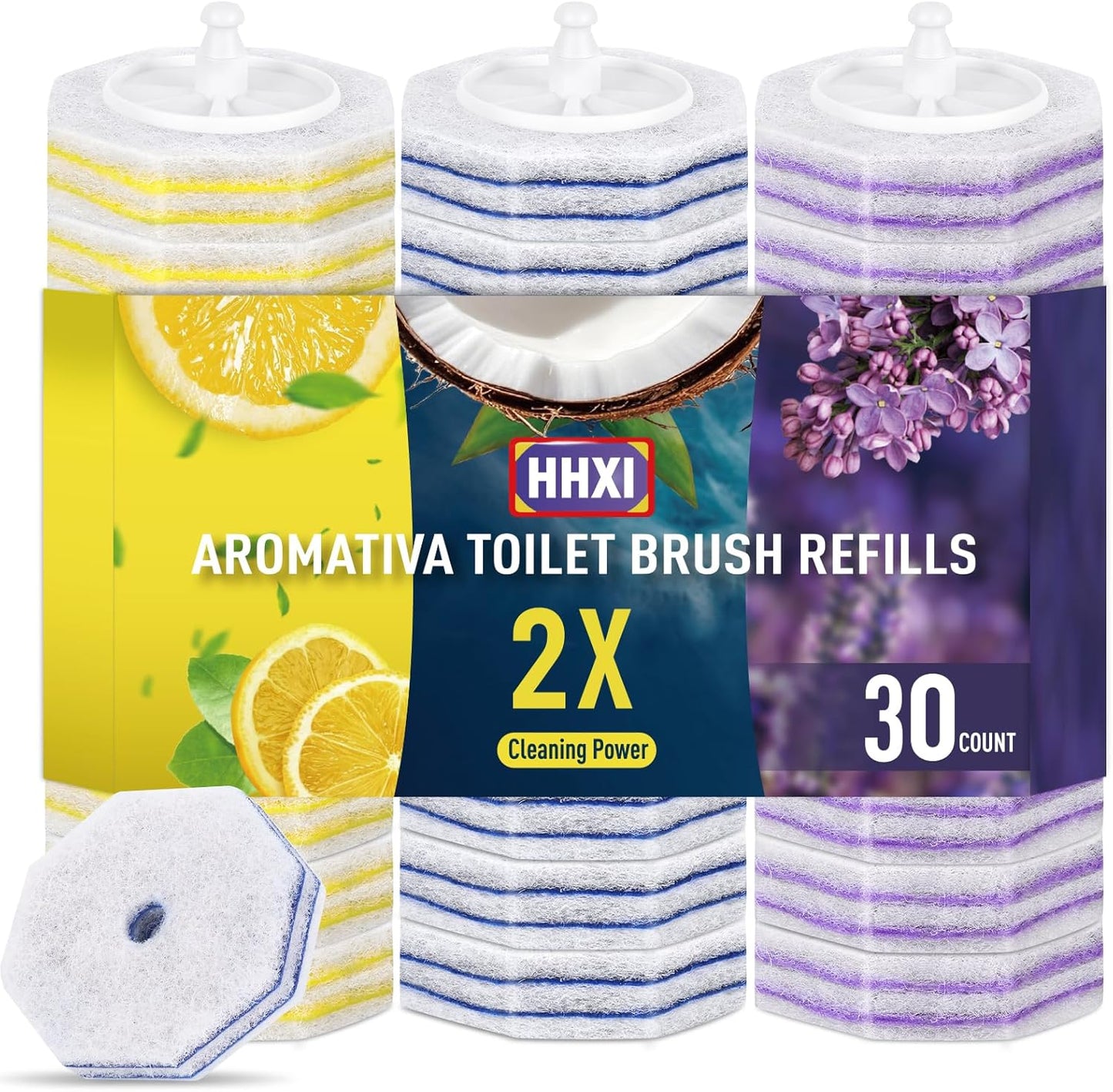 30Ct-Aromative-Toilet-Brush-Refills,-Toilet-Bowl-Cleaner-Refills,-Double-Layer-Cleaning-Pads-Added,-Disposable-Refill-549