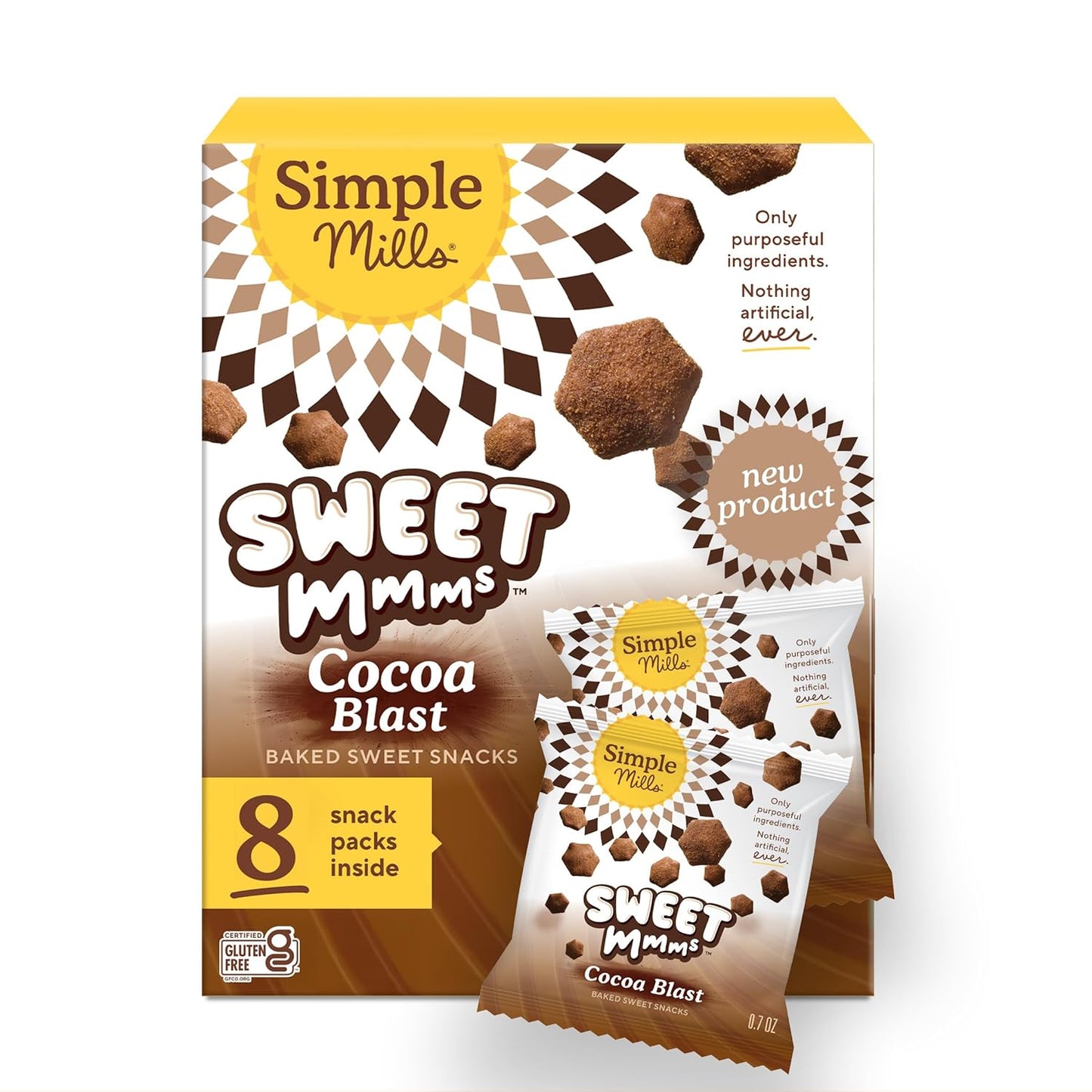 Simple-Mills-Sweet-Mmms-Baked-Snack-Packs,-Cocoa-Blast,-1pk,-8ct,--0.7oz-|-Bite-Sized-Free-725