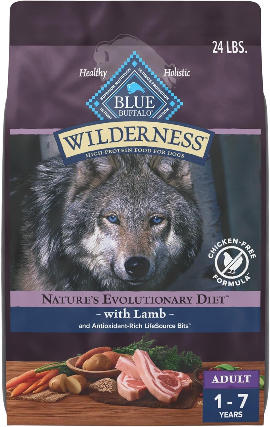 Blue-Buffalo-Wilderness-38-g-Protein,-Meat-Rich-Natural-Adult-Dry-Dog-Food,-336