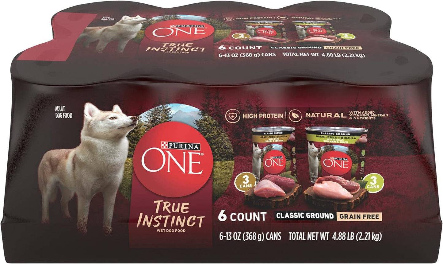 Purina-ONE-Natural-Grain-Free-Wet-Dog-Food-Variety-Pack,-True-Instinct-Classic-2482