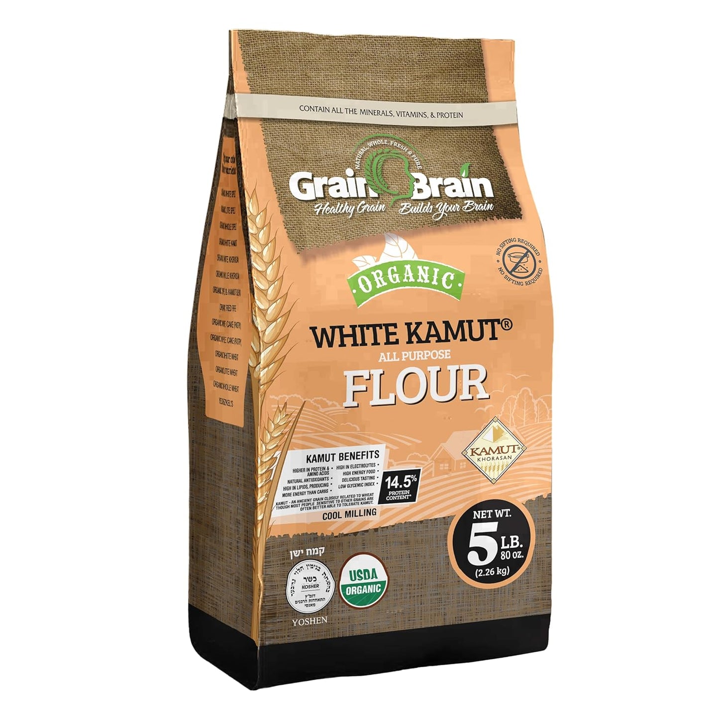 Grain-Brain-Organic-White-Kamut-Flour-(5-lb)-Khorosan-Wheat-All-Purpose-463