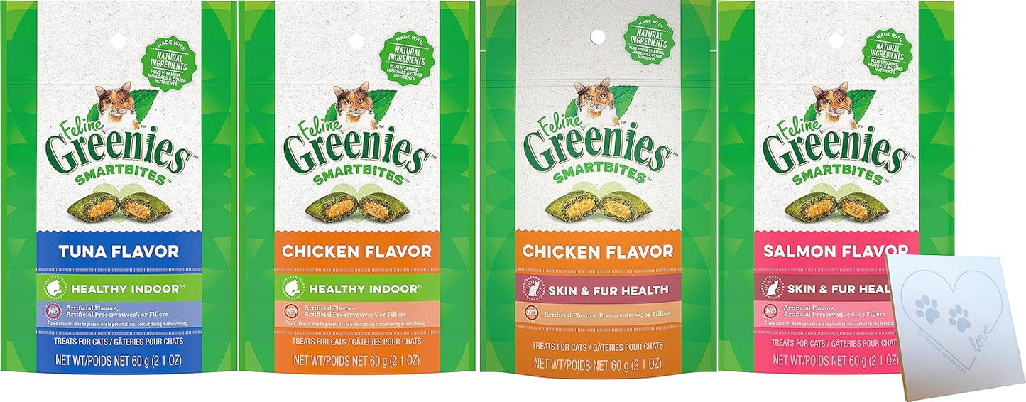 Feline-Greenies'-Smartbites-Variety-Pack:-Two-Bags-of-Healthy-&-3