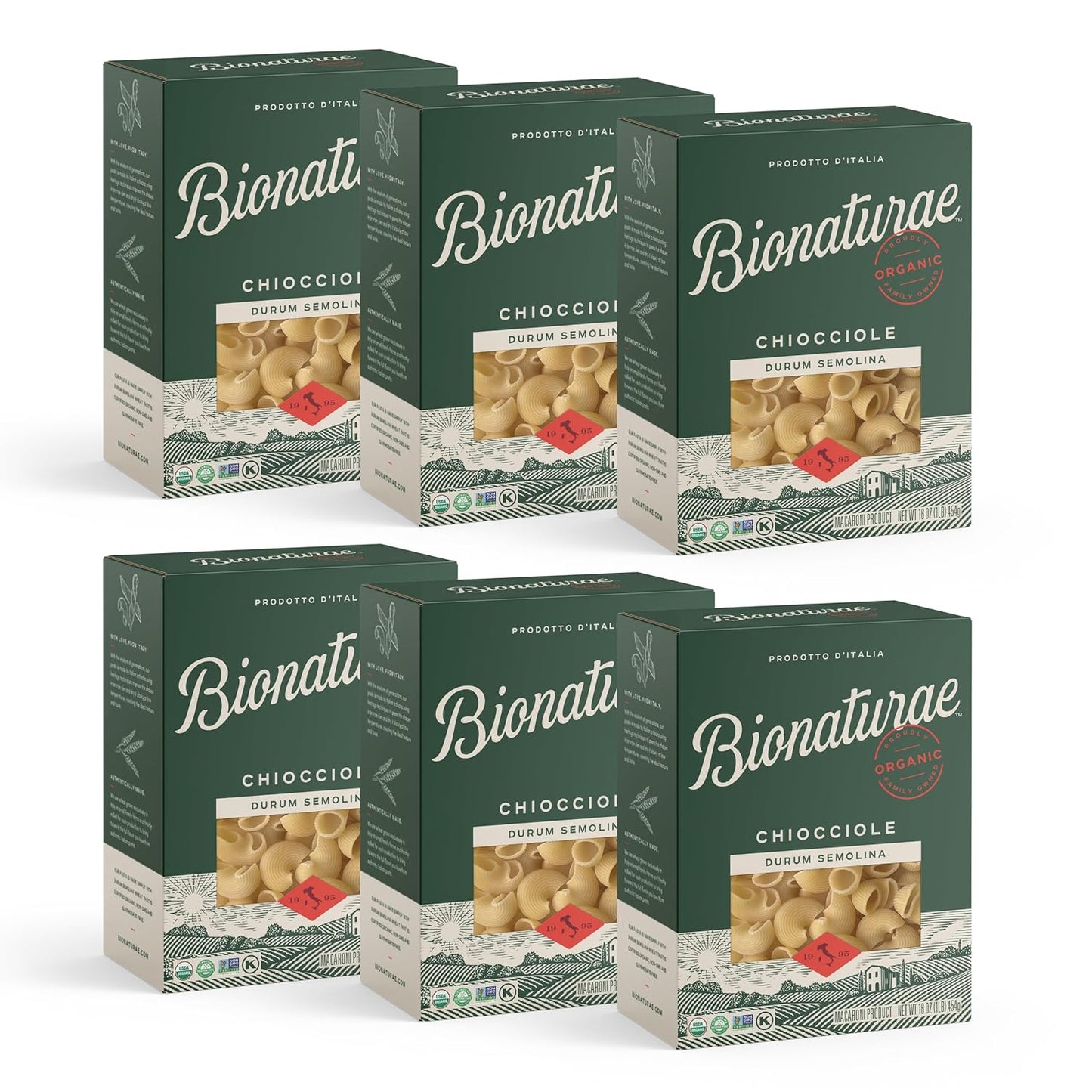 Bionaturae-Chiocciole-Pasta-Noodles---Durum-Semolina-Pasta,-Kosher,-Protein,-254