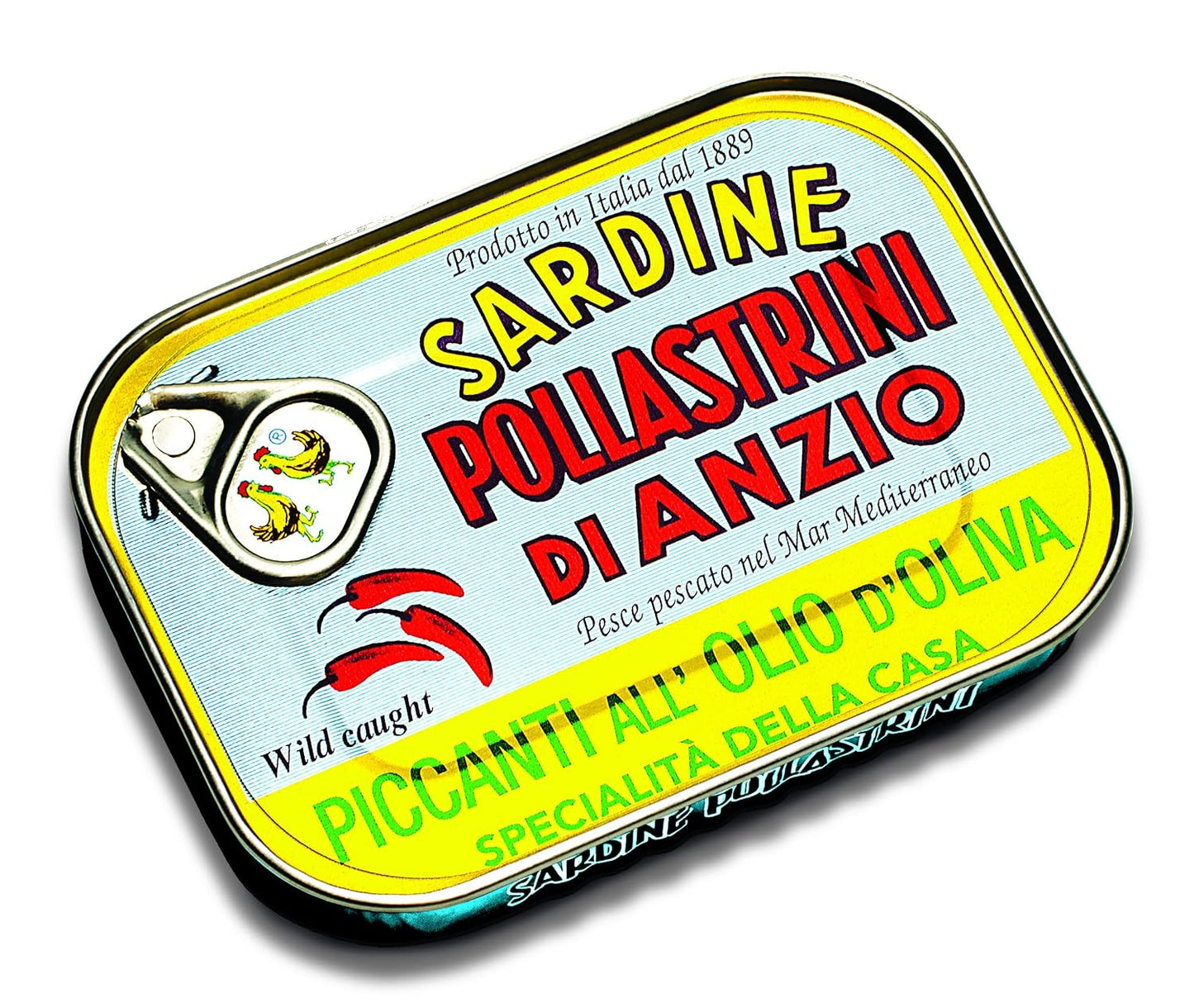 Pollastrini-Italian-Sardines-in-Spicy-Olive-Oil-|-Premium-Quality-Gourmet-Sardines-|-409