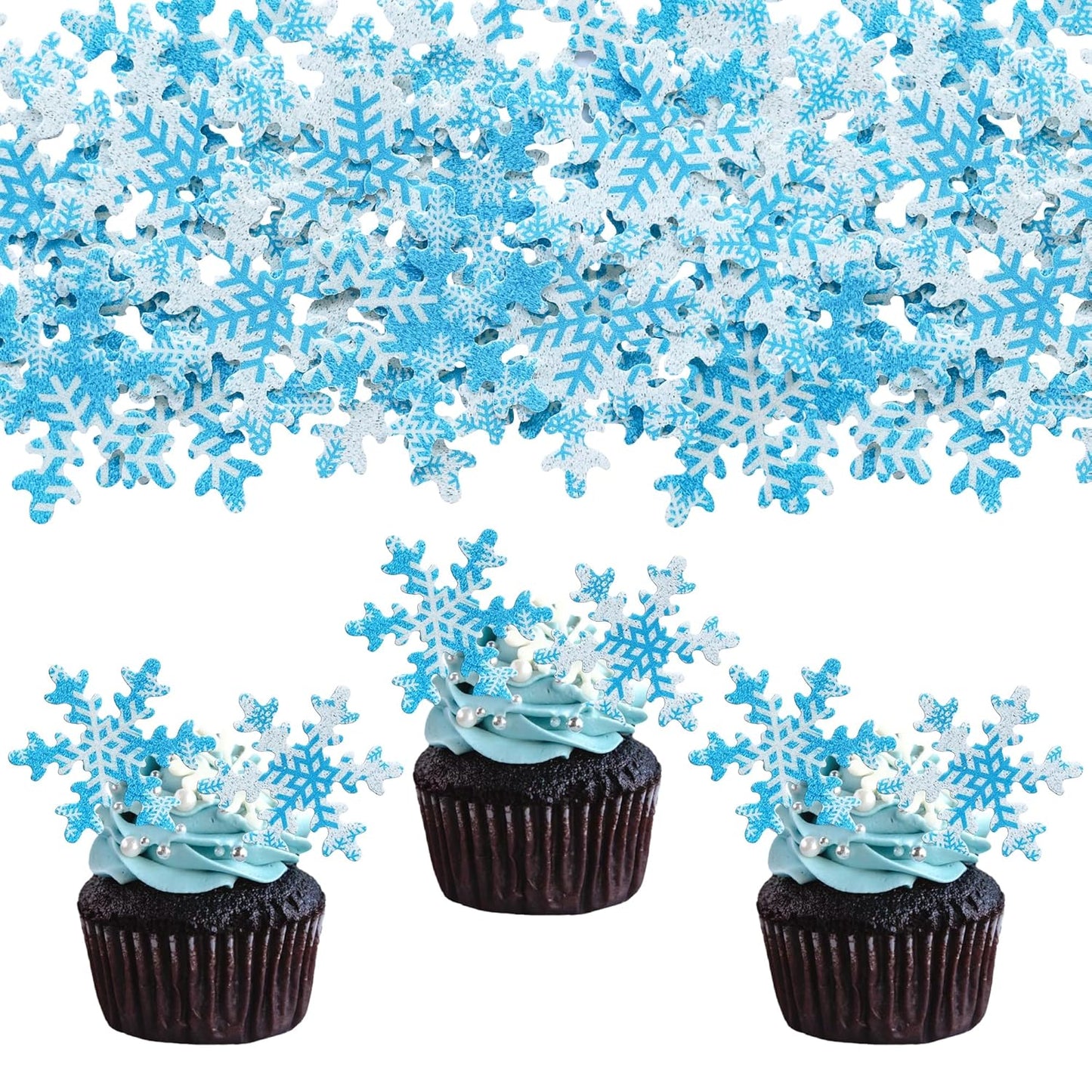 Gyufise-50Pcs-Pink-Edible-Cupcake-Cake-Toppers-Snowflake-Cake-Decorations-for-Christmas-Frozen-Party-1719