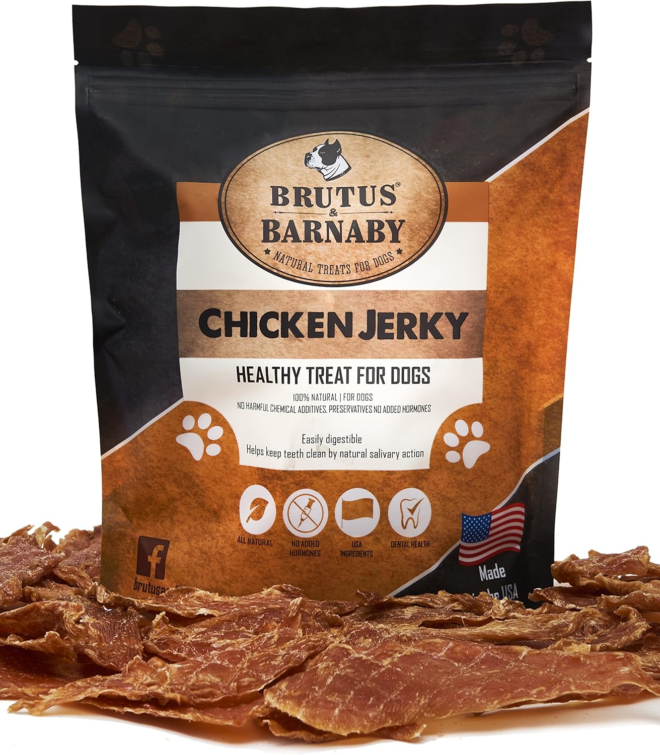 BRUTUS-&-BARNABY-Chicken-Jerky-Dog-Treats--Dehydrated-Crunchy-USA-Premium-Grain-Free,-957