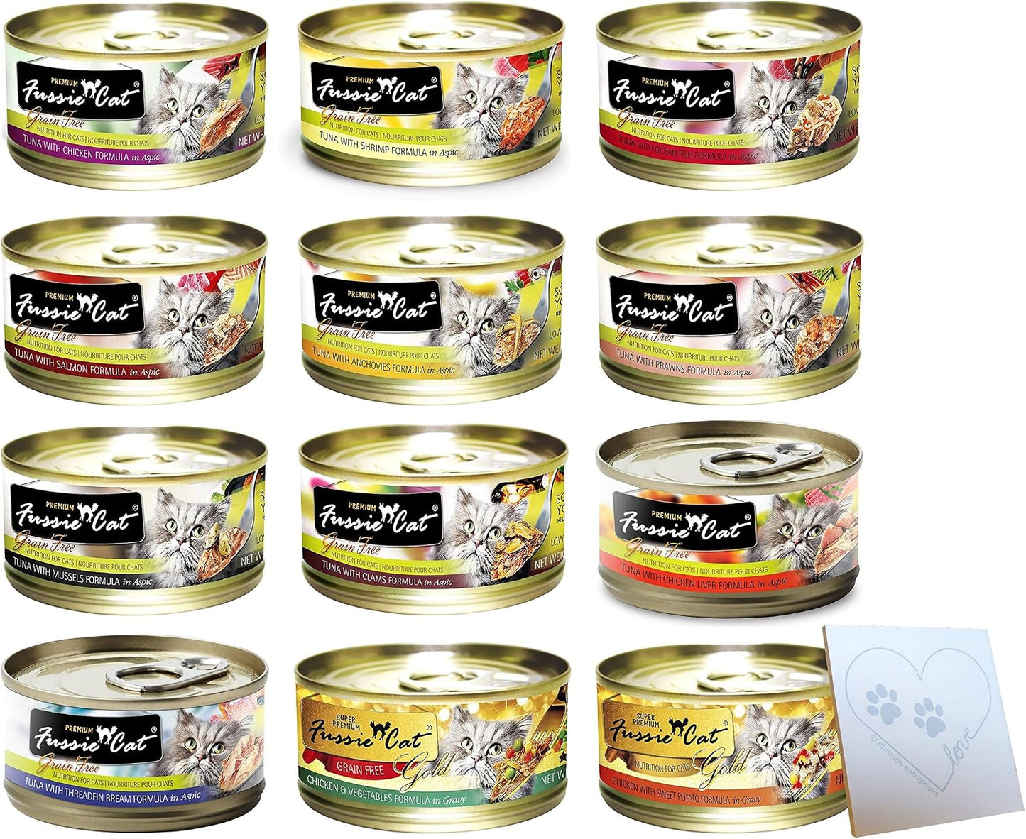 Fussie-Cat-Premium-Grain-Free-Cat-Food-Variety-Pack---12-Flavors:-Tuna-&-Shrimp,-266