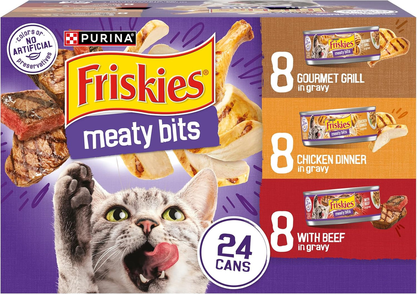 Purina-Friskies-Gravy-Wet-Cat-Food-Variety-Pack,-Meaty-Bits---of-5.5-Cans1949