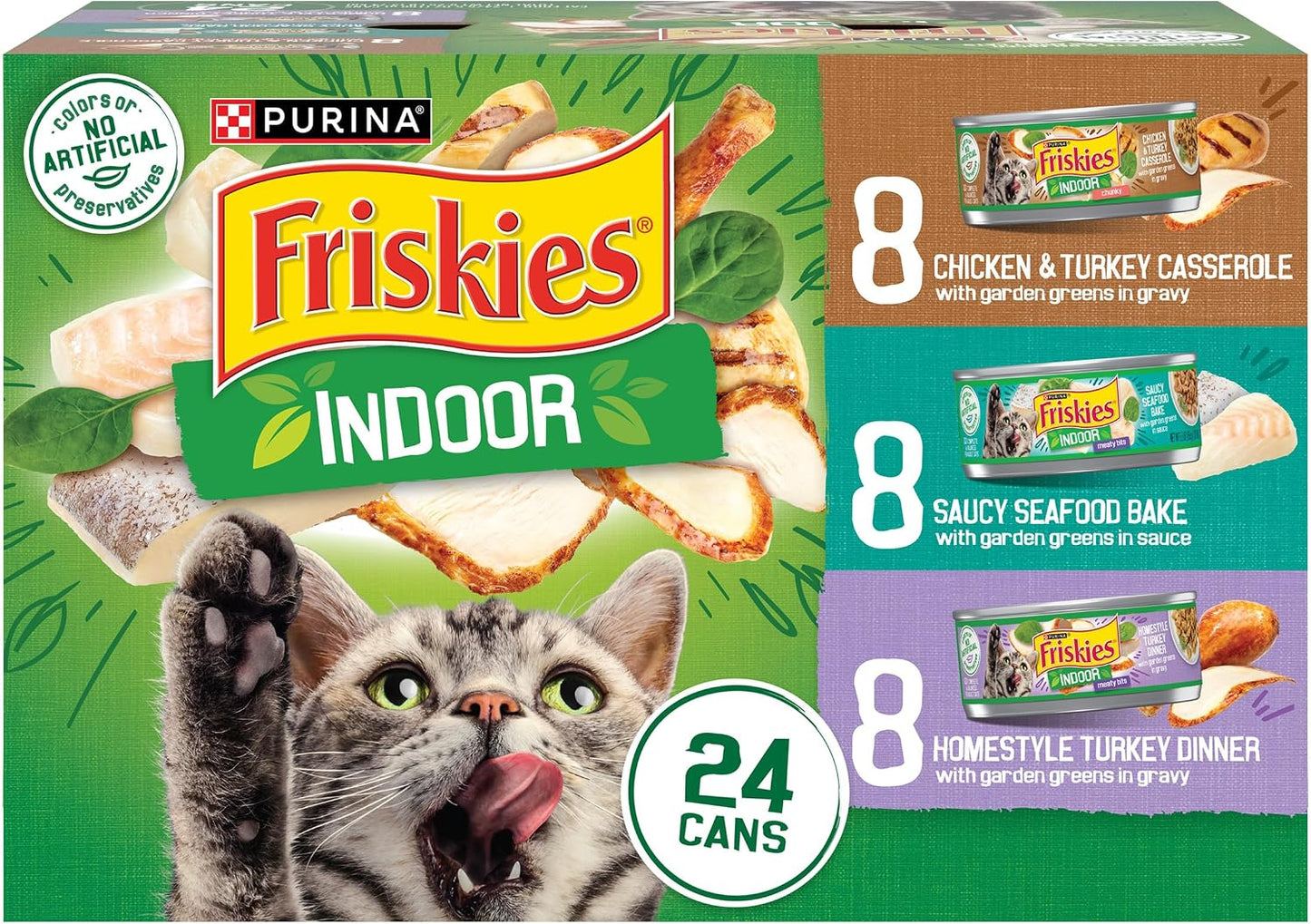 Purina-Friskies-Indoor-Cat-Food-24ct-VP---(Chicken-and-Turkey-Casserole,-Saucy-2006