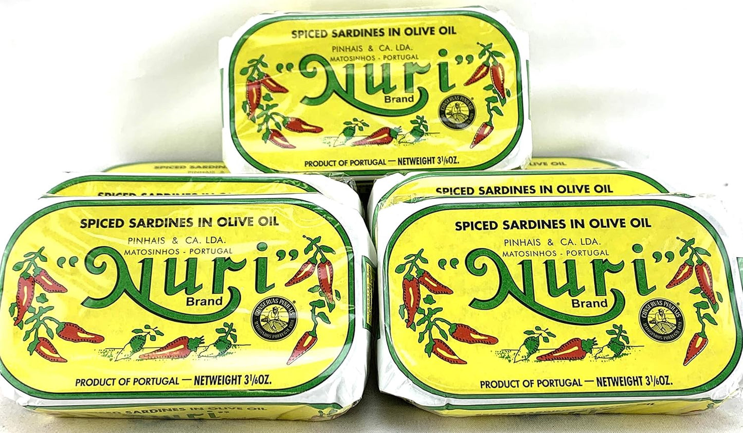 Nuri-Portugese-Sardines,-Spicy,-in-Olive-409