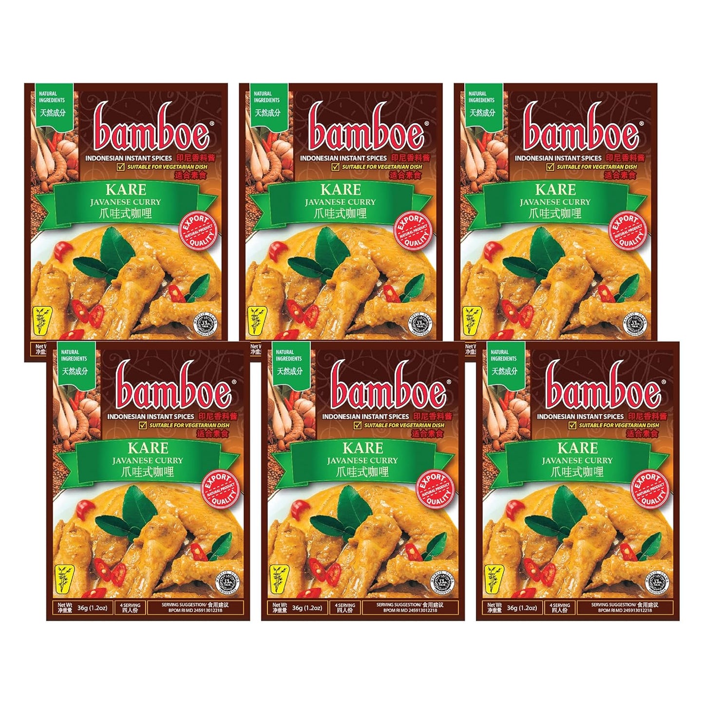 Bamboe-Bumbu-Instant-Kare---Javanese-Curry-,-36-Gram-(Pack-of-305