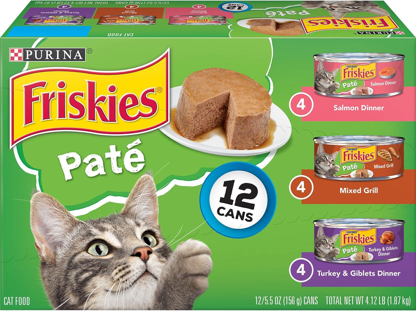 Purina-Friskies-Wet-Cat-Food-Pate-Variety-Pack-Salmon-Dinner,-Turkey-Giblets-and-Grill1976