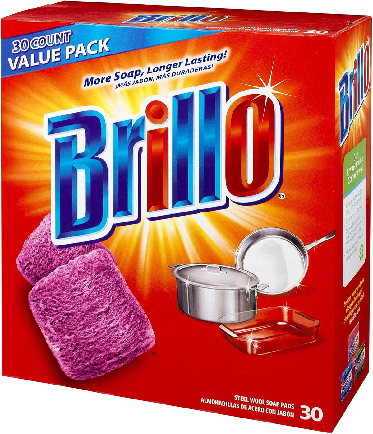 Brillo®-Steel-Wool-Soap-Pads-Original-Scent-(Red),-30-Count-Jumbo-Pack---139