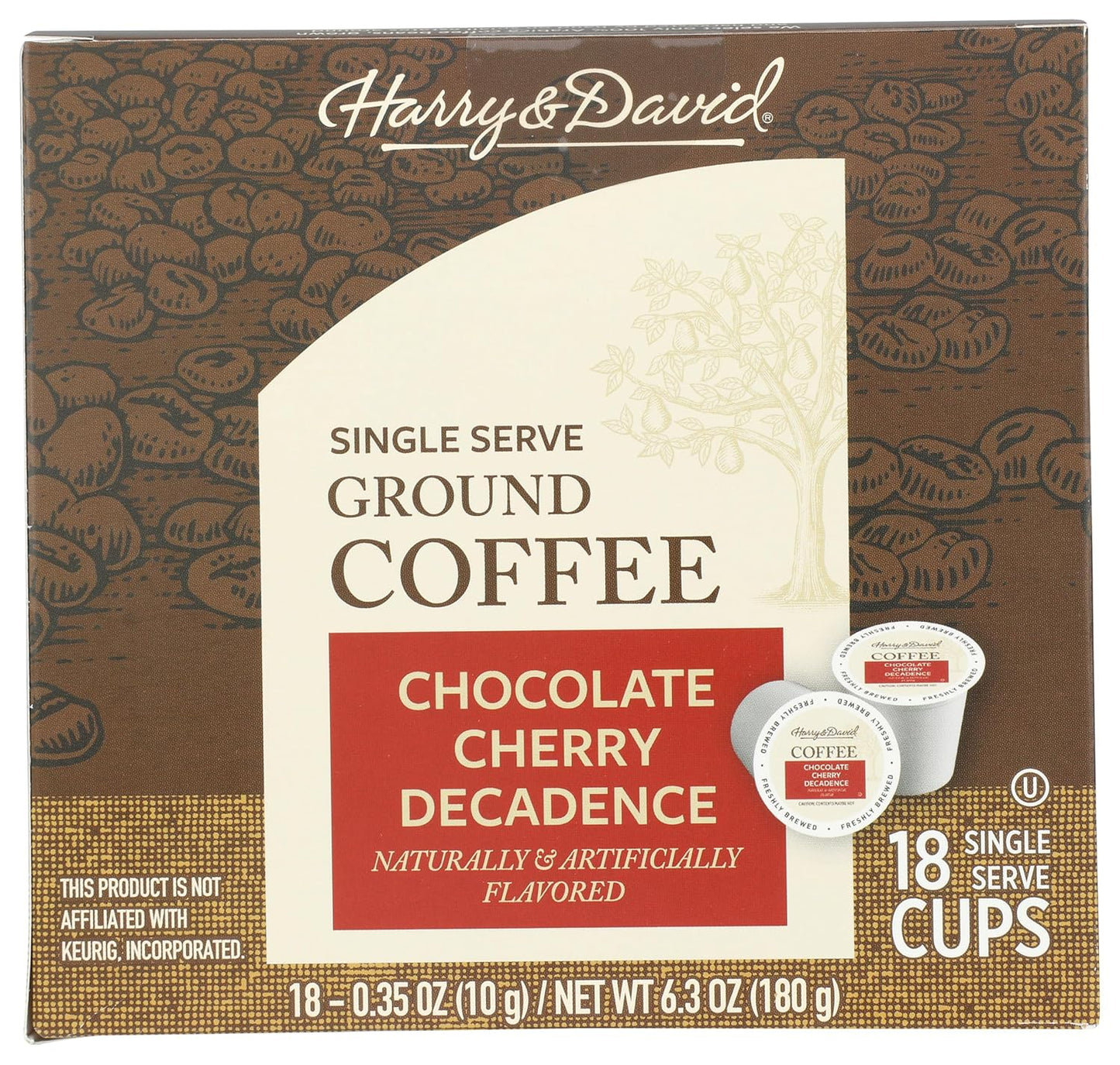 Harry-&-David-Single-Serve-Coffee,-Chocolate-Cherry-Decadence,-18-count-box---338
